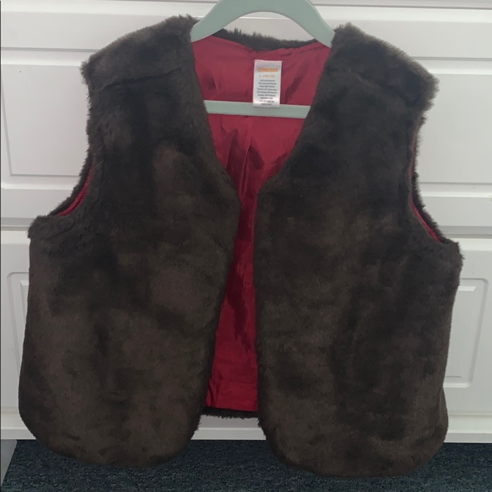 Gymboree fur vest. 10/12